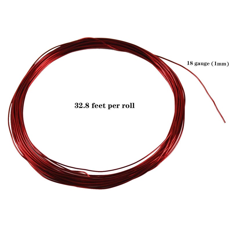 Ourart 14 Rolls Colored Aluminum Craft Wire, 459 Feet 1mm Flexible Metal Artistic Floral Jewelry Beading Wire for DIY Jewelry Craft Making, Each Roll 32.8 Feet, 14 Colors - Image 2